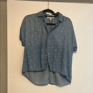 Cloth & stone denim Blue Button-Up Shirt xs